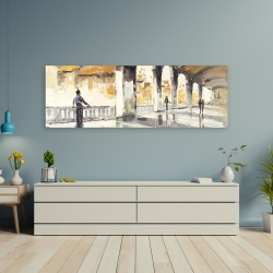 Canvas 20 x 60 - People in a spacious hall