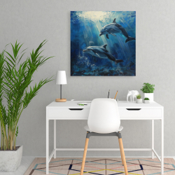 Canvas 24 x 24 - Dolphins