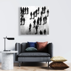 Toile 24 x 24 - Silhouettes de gens dans la rue