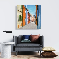 Toile 24 x 24 - Maisons colorées en italie