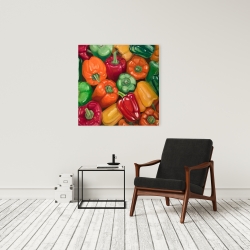 Canvas 24 x 24 - Colorful peppers