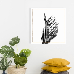 Canvas 24 x 24 - Areca palm with rose line