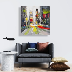 Canvas 24 x 24 - Abstract texturized cityscape