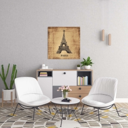 Canvas 24 x 24 - Eiffel tower illustration