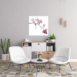 Toile 24 x 24 - Branche de fleurs de cerisier