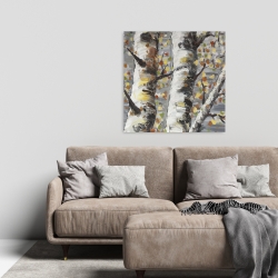 Canvas 24 x 24 - Budding white birches 1