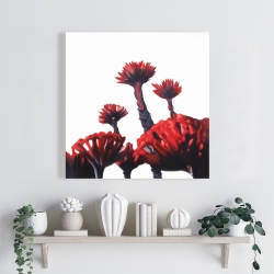 Canvas 24 x 24 - Red tropical flowers