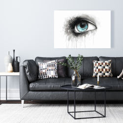 Canvas 24 x 36 - Blue eye in watercolor