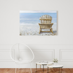 Canvas 24 x 36 - Wood beach chair