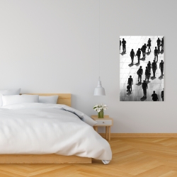 Toile 24 x 36 - Silhouettes de gens dans la rue