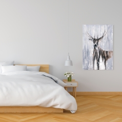 Canvas 24 x 36 - Winter abstract deer