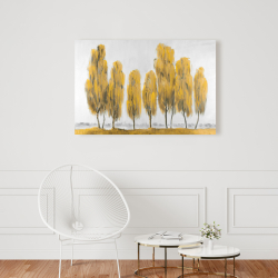 Canvas 24 x 36 - Seven abstract yellow trees
