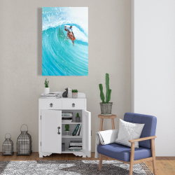 Toile 24 x 36 - Surfeur au milieu de la vague