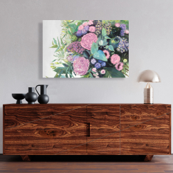 Canvas 24 x 36 - Melody of fuchsia flowers