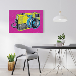 Canvas 24 x 36 - Colorful retro camera