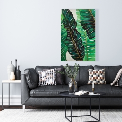 Canvas 24 x 36 - Several exotic plant leaves