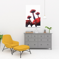 Canvas 24 x 36 - Red tropical flowers