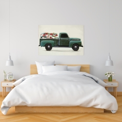 Canvas 24 x 36 - Flowers farm truck