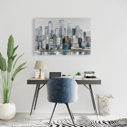 Canvas 24 x 36 - Abstract urban skyline