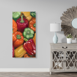 Canvas 24 x 48 - Colorful peppers