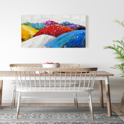 Canvas 24 x 48 - Colorful umbrellas