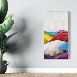 Canvas 24 x 48 - Colorful umbrellas