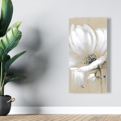 Canvas 24 x 48 - White abstract wild flower