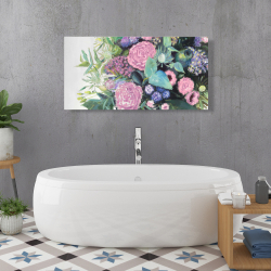 Canvas 24 x 48 - Melody of fuchsia flowers