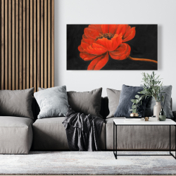 Canvas 24 x 48 - Red petal flower