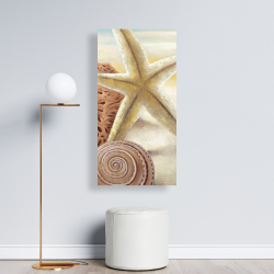 Canvas 24 x 48 - Starfish and seashells at the beach