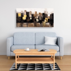 Canvas 24 x 48 - Earthy tones abstract cityscape