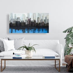 Canvas 24 x 48 - View of a blue city
