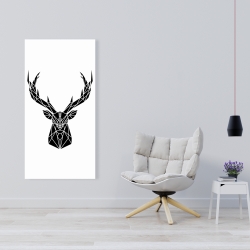 Canvas 24 x 48 - Geometric deer head