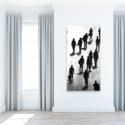 Toile 24 x 48 - Silhouettes de gens dans la rue