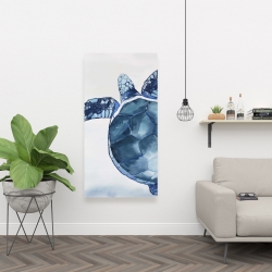 Canvas 24 x 48 - Watercolor blue turtle