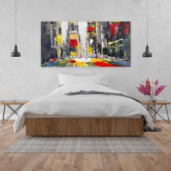 Canvas 24 x 48 - Abstract texturized cityscape