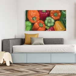 Canvas 24 x 48 - Colorful peppers