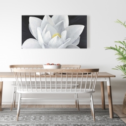 Canvas 24 x 48 - Overhead view of a lotus flower