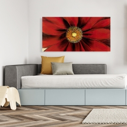 Canvas 24 x 48 - Red daisy