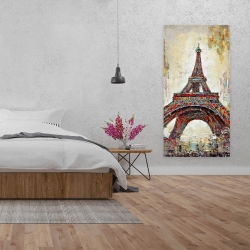 Toile 24 x 48 - Tour eiffel abstraite