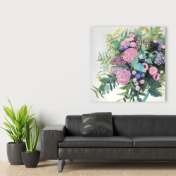 Canvas 36 x 36 - Melody of fuchsia flowers