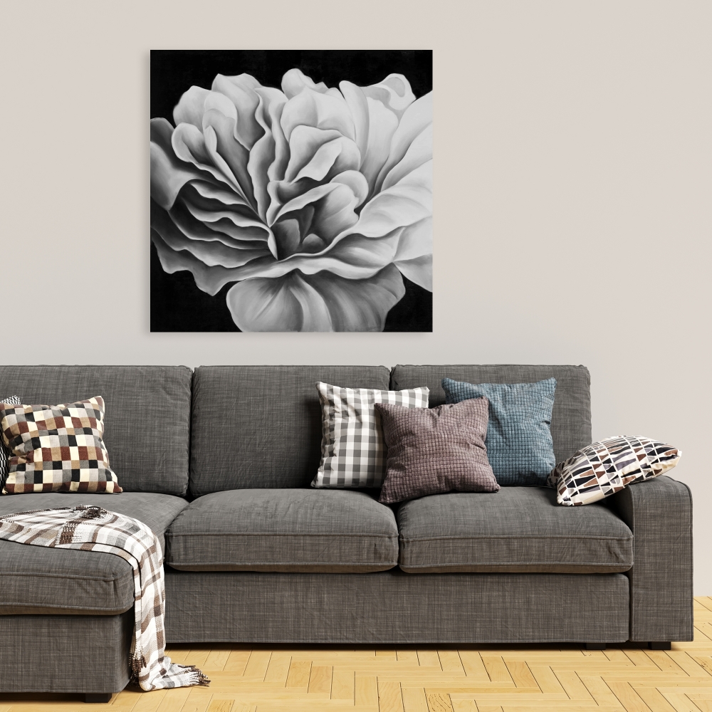 Beautiful black and white flower | Wall art | Begin Home Decor
