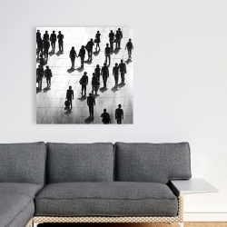 Toile 36 x 36 - Silhouettes de gens dans la rue