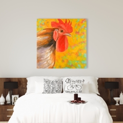 Canvas 36 x 36 - Colorful rooster