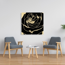 Canvas 36 x 36 - Silhouette of a rose