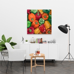 Canvas 36 x 36 - Colorful peppers