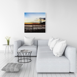 Canvas 36 x 36 - Bridge by sunset