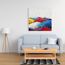 Canvas 36 x 36 - Colorful umbrellas