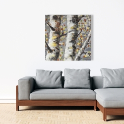 Canvas 36 x 36 - Budding white birches 1