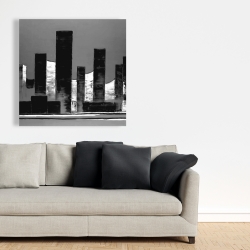 Canvas 36 x 36 - Minimalist abstract buildings